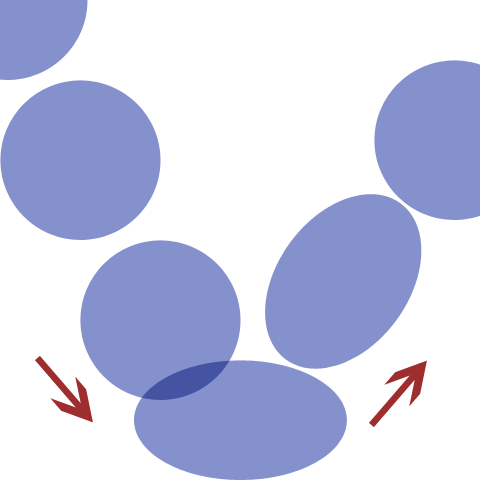 Exemple simple de "Squash & Stretch", qui donne à la balle un aspect élastique.